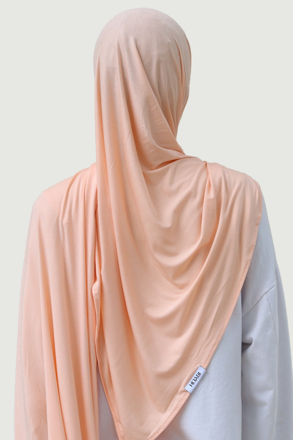 Hijab bambou pastel corail